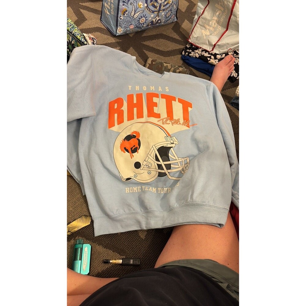Thomas Rhett Home Team Tour 2023 Light Blue Graphic Sweatshirt